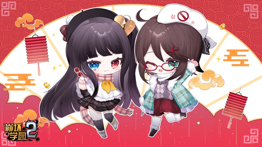 ling yi and houkai girl (honkai and 1 more)