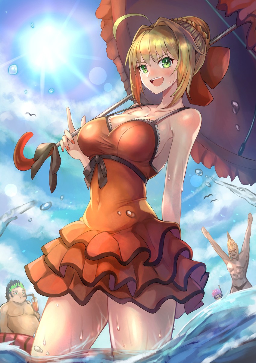 nero claudius, romulus, gaius julius caesar, and caligula (fate and 2 more) drawn by ohako_(ohako1818)