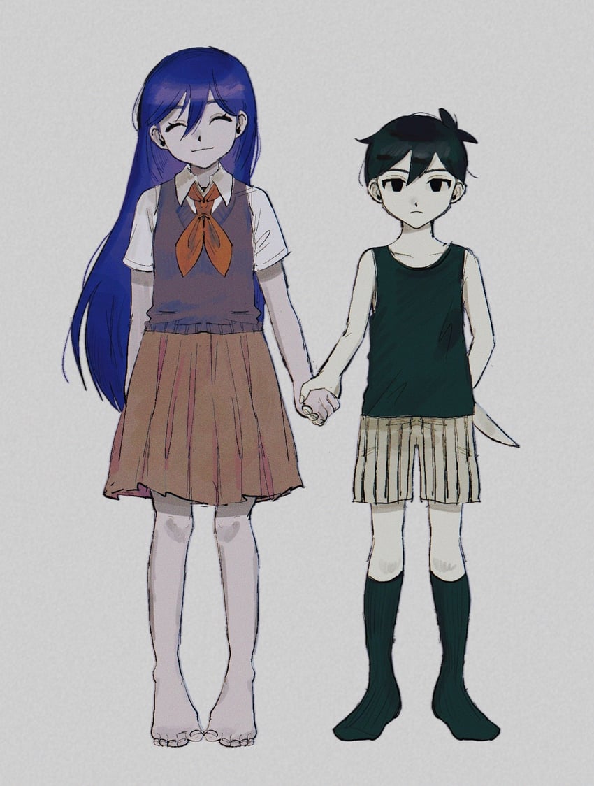 omori and mari (omori) drawn by sema_(vivaviva_02)