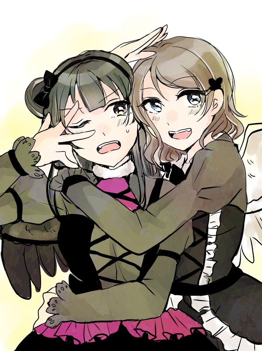 watanabe you and tsushima yoshiko (love live! and 1 more) drawn by alice-yuki