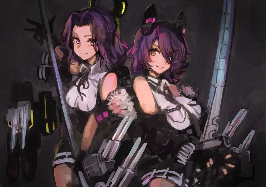 tenryuu, tatsuta, tenryuu kai ni, and tatsuta kai ni (kantai collection) drawn by moor