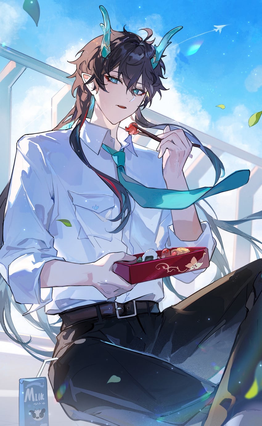 dan heng (honkai and 1 more) drawn by etiv