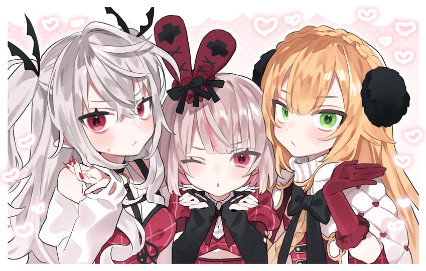 makaino ririmu, kuzuha, uzuki kou, and sanya (nijisanji) drawn by riia_(riiakun)