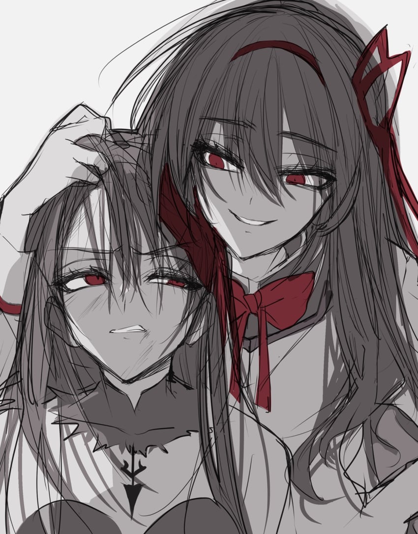akemi homura and akuma homura (mahou shoujo madoka magica and 1 more) drawn by misteor