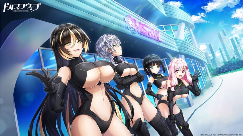 eines, nacht, amadea wolfa, and sarah anthony (dolphin wave) drawn by ootomo_takuji