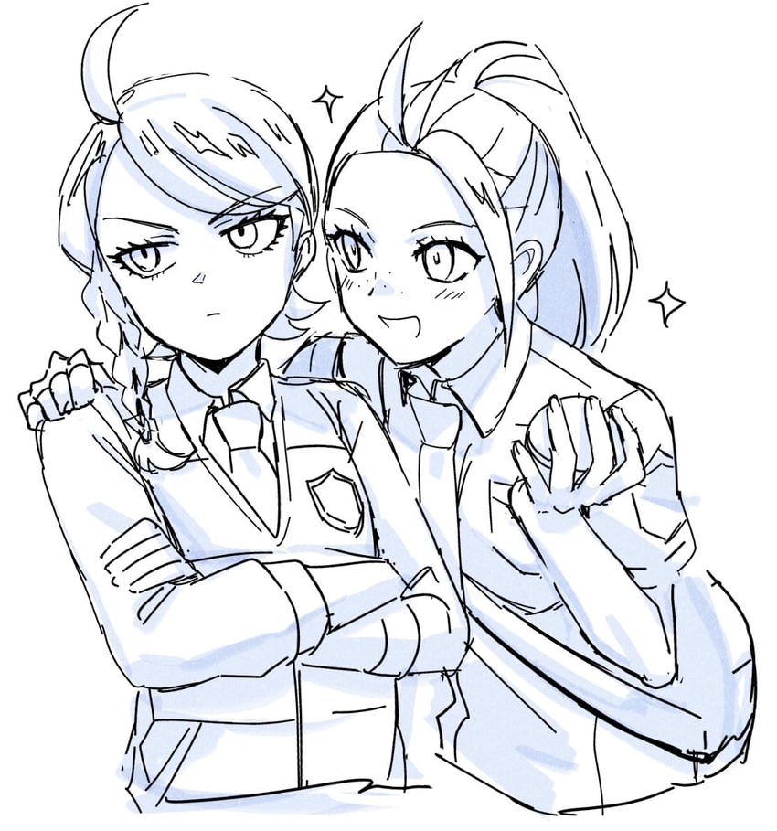 juliana and nemona (pokemon and 1 more) drawn by aoki_shizumi