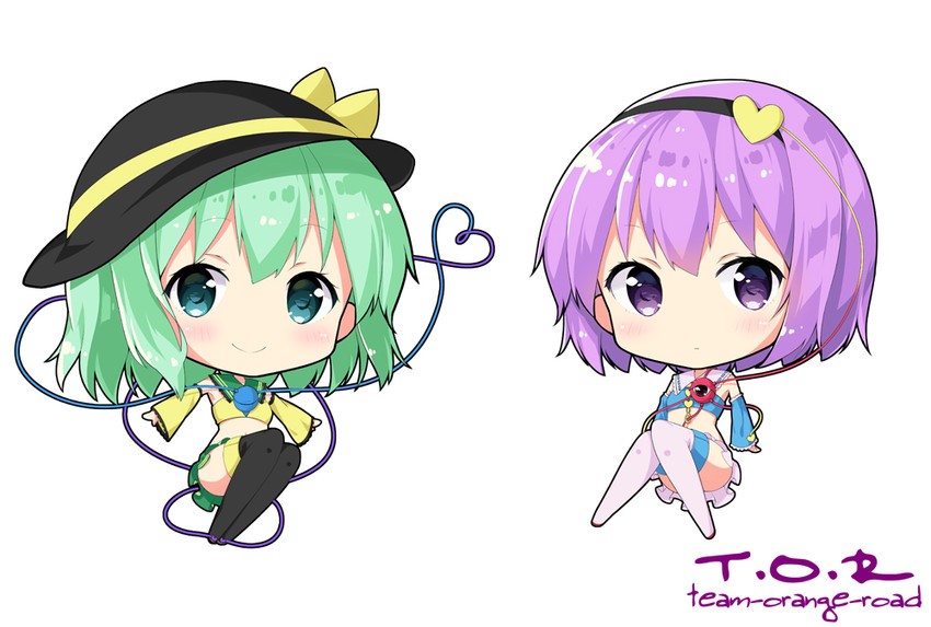 komeiji koishi and komeiji satori (touhou) drawn by yaki_mayu