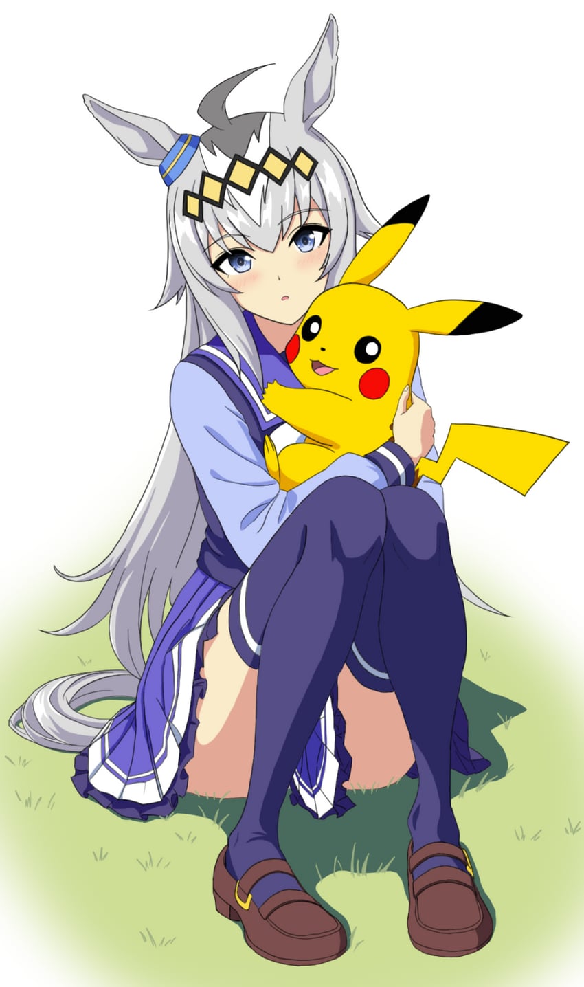 pikachu and oguri cap (pokemon and 1 more) drawn by kiyosuke_(kiyosuke023)