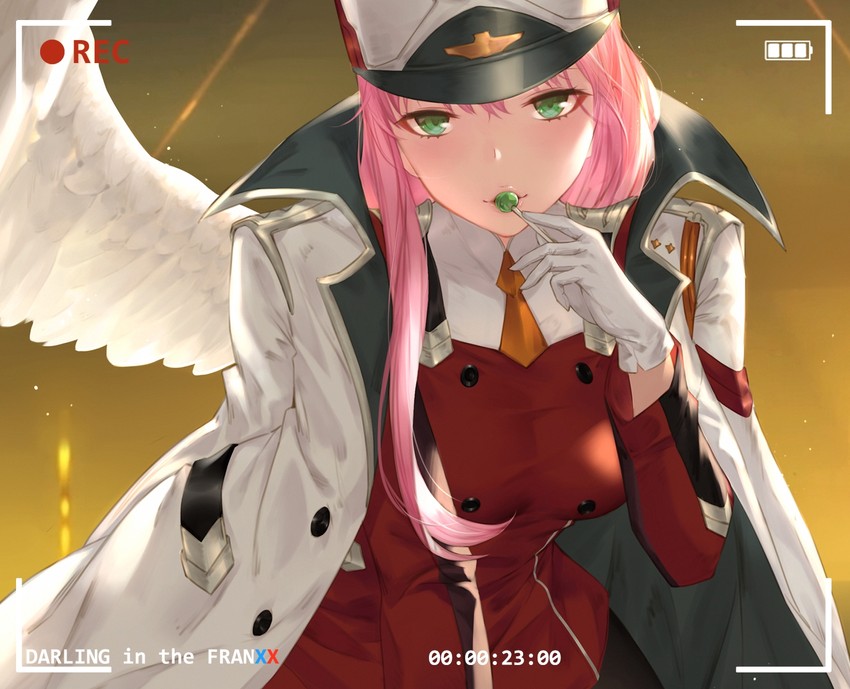 zero two (darling in the franxx) drawn by yijian_ma