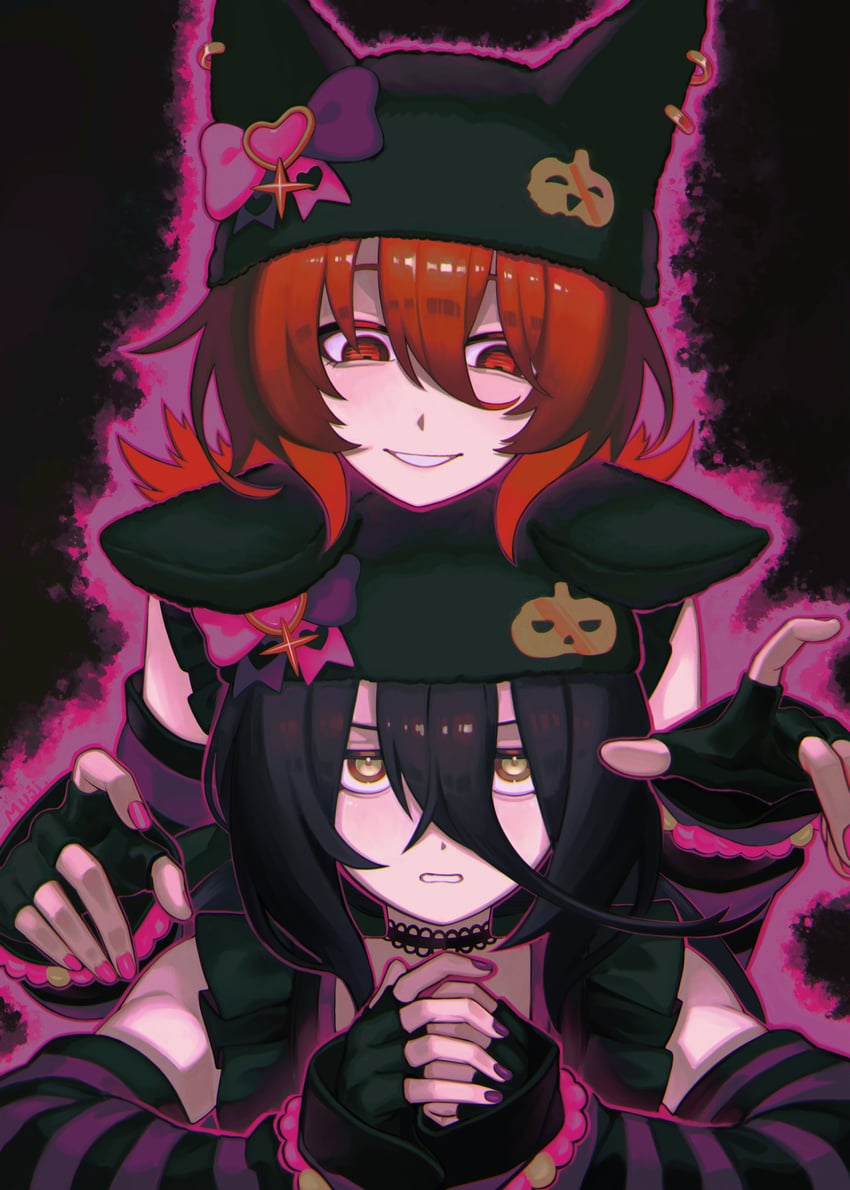 agnes tachyon and manhattan cafe (umamusume) drawn by mujintou_png