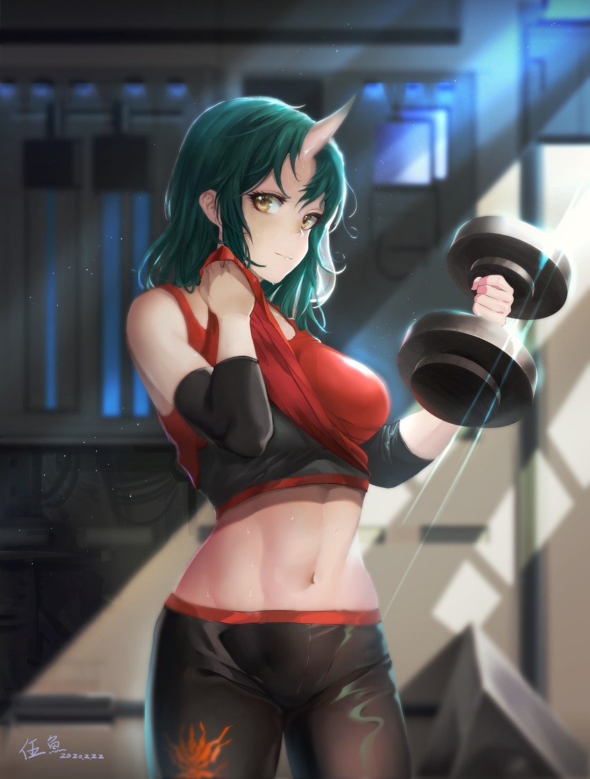 hoshiguma (arknights) drawn by luo_yu