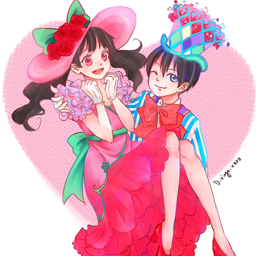 mickey mouse and minnie mouse (mickey mouse & friends and 1 more) drawn by aoringo_(aruchuu-p)