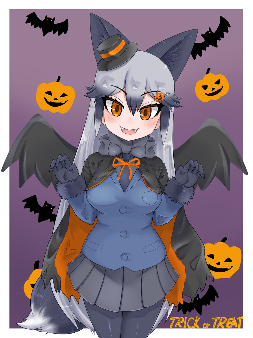silver fox and dracula (kemono friends and 1 more) drawn by aramaru