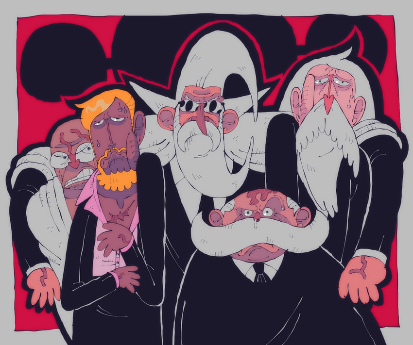 ethan-baron v. nusjuro, marcus mars, topman warcury, shepherd ju peter, and figarland garling (one piece) drawn by bubbydarkstar