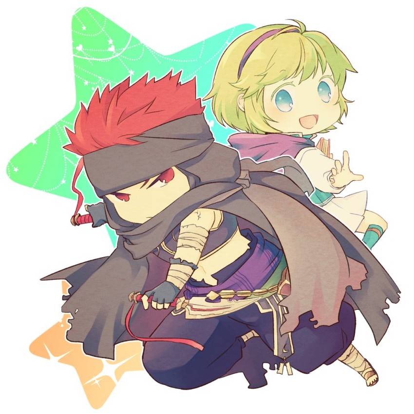 nino and jaffar (fire emblem and 1 more) drawn by nishimura_(shinchinagachi)