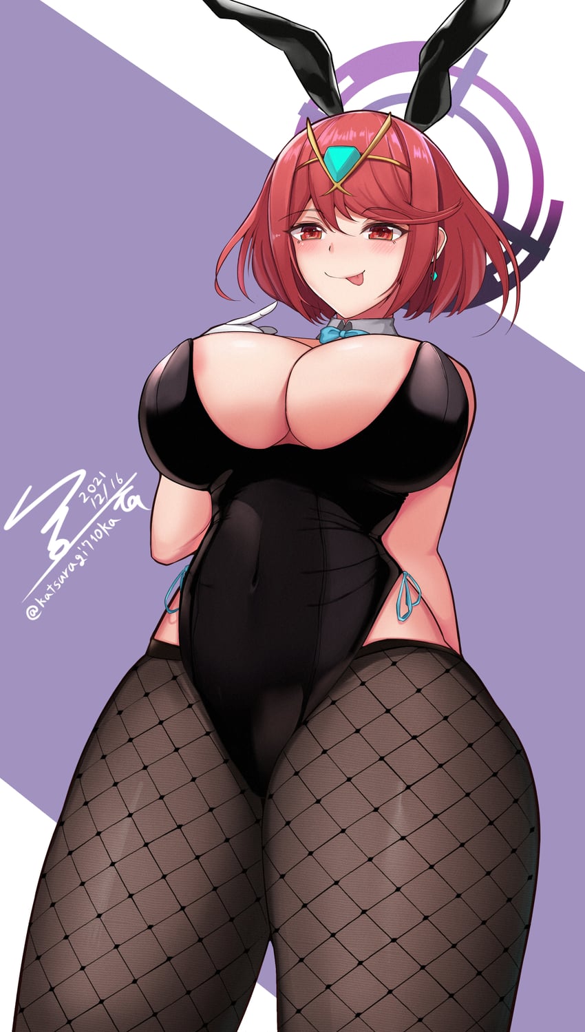 pyra and karin (blue archive and 2 more) drawn by katsuragi_nantoka