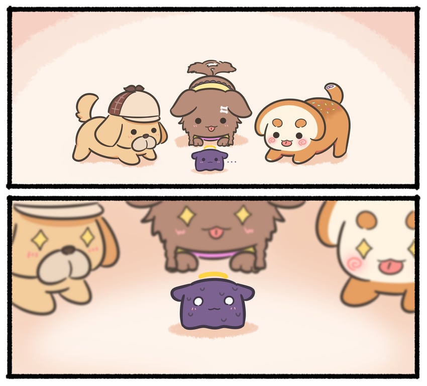 inugami korone, takodachi, bubba, and sanallite (hololive and 1 more) drawn by mpien