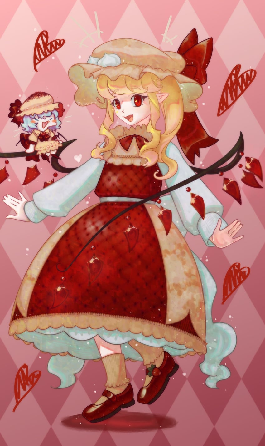 remilia scarlet and flandre scarlet (touhou) drawn by jo_its_just_jo