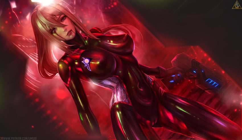 samus aran (metroid) drawn by limgae