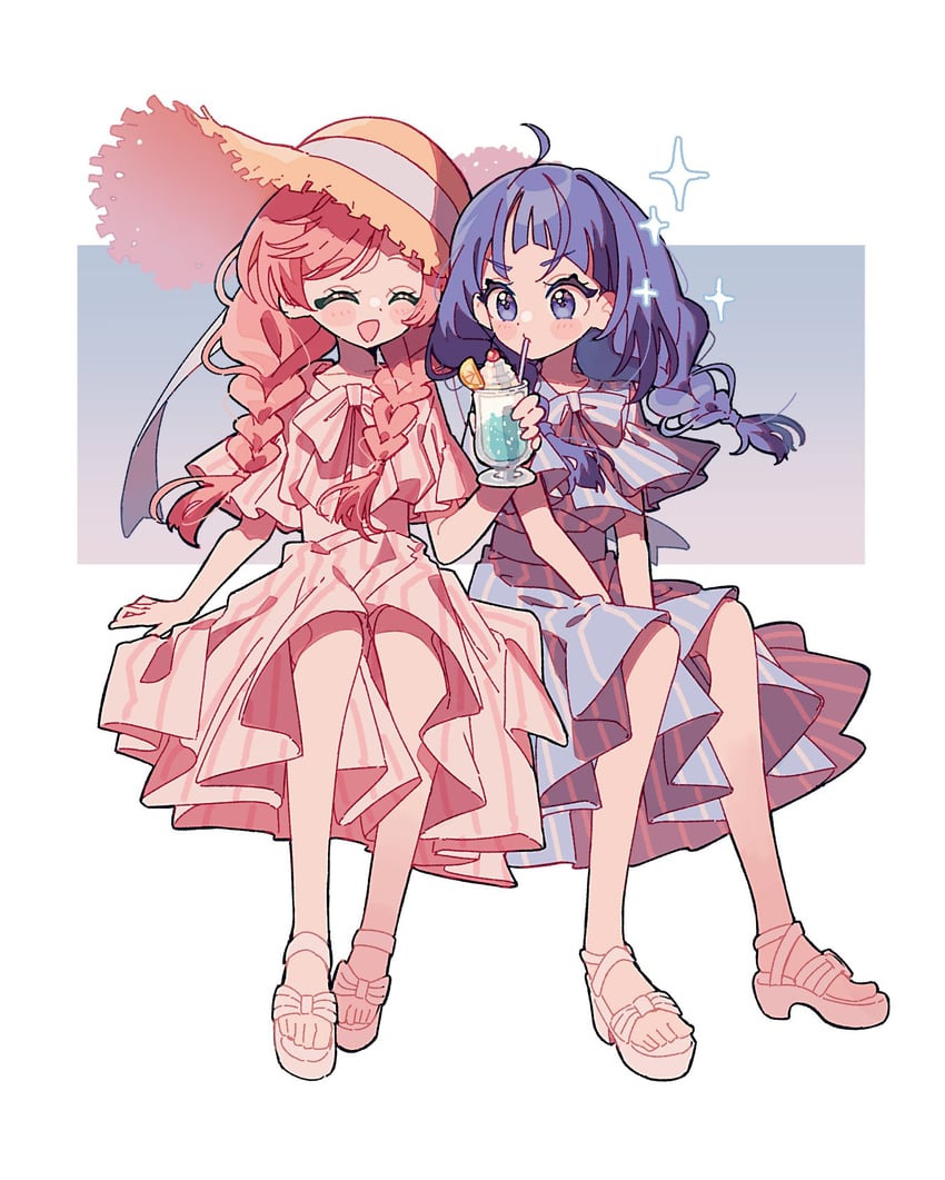 sora harewataru and nijigaoka mashiro (precure and 1 more) drawn by kannagi6