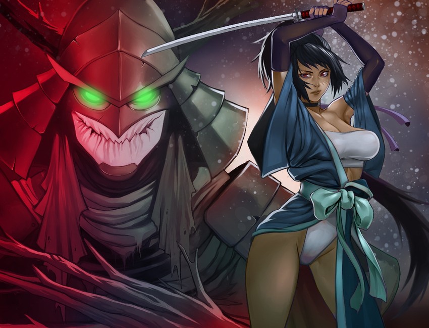 dorothy blade and scaredemon (samurai of oz) drawn by djok3