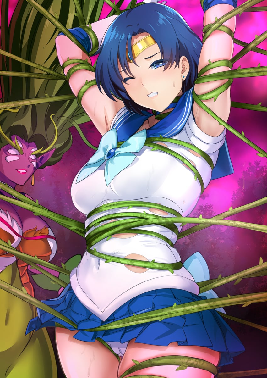 mizuno ami and sailor mercury (bishoujo senshi sailor moon) drawn by onigirikun