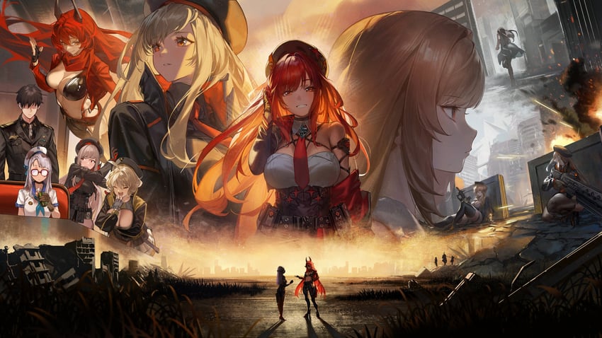 anis, rapi, commander, red hood, and neon (goddess of victory: nikke) drawn by daniel_deng