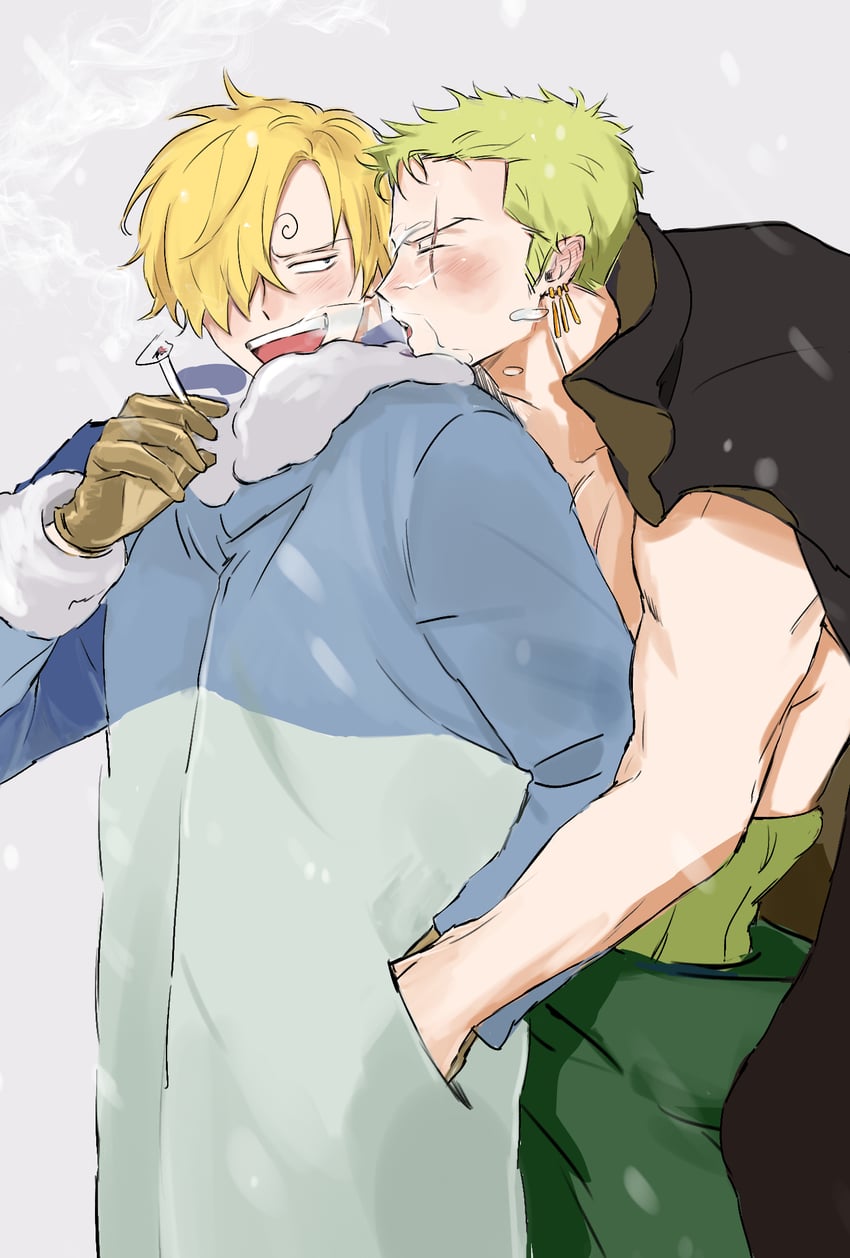 roronoa zoro and sanji (one piece) drawn by nine_hundred