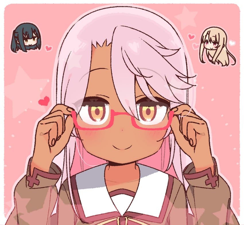 illyasviel von einzbern, chloe von einzbern, and miyu edelfelt (fate and 1 more) drawn by yoru_nai
