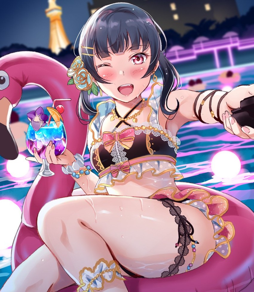 tsushima yoshiko (love live! and 1 more) drawn by tipii