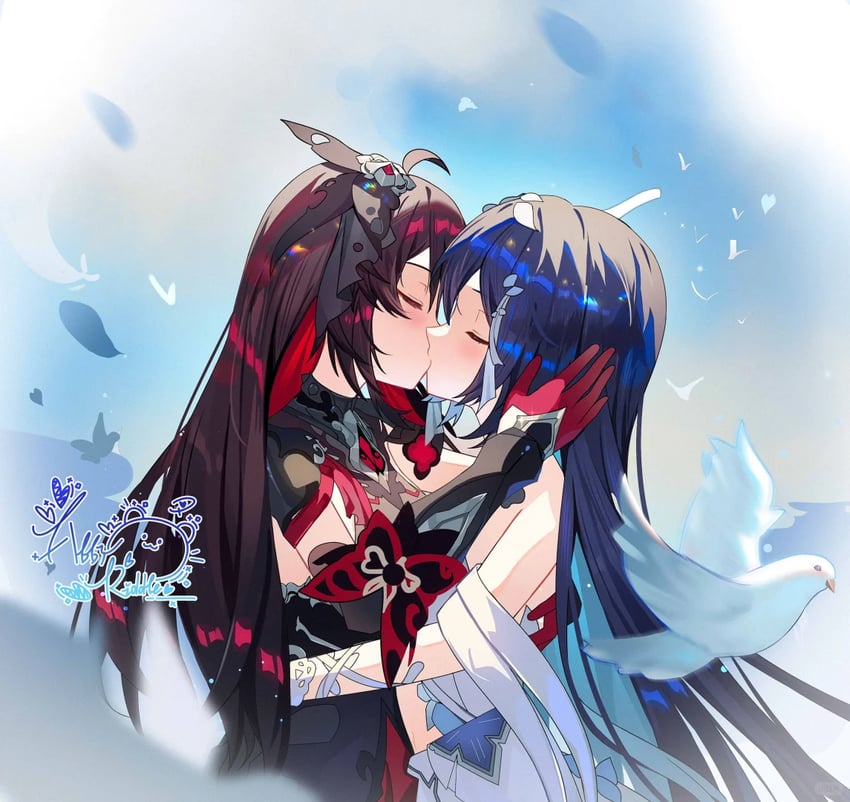 seele vollerei and seele (honkai and 1 more) drawn by abby_riddle