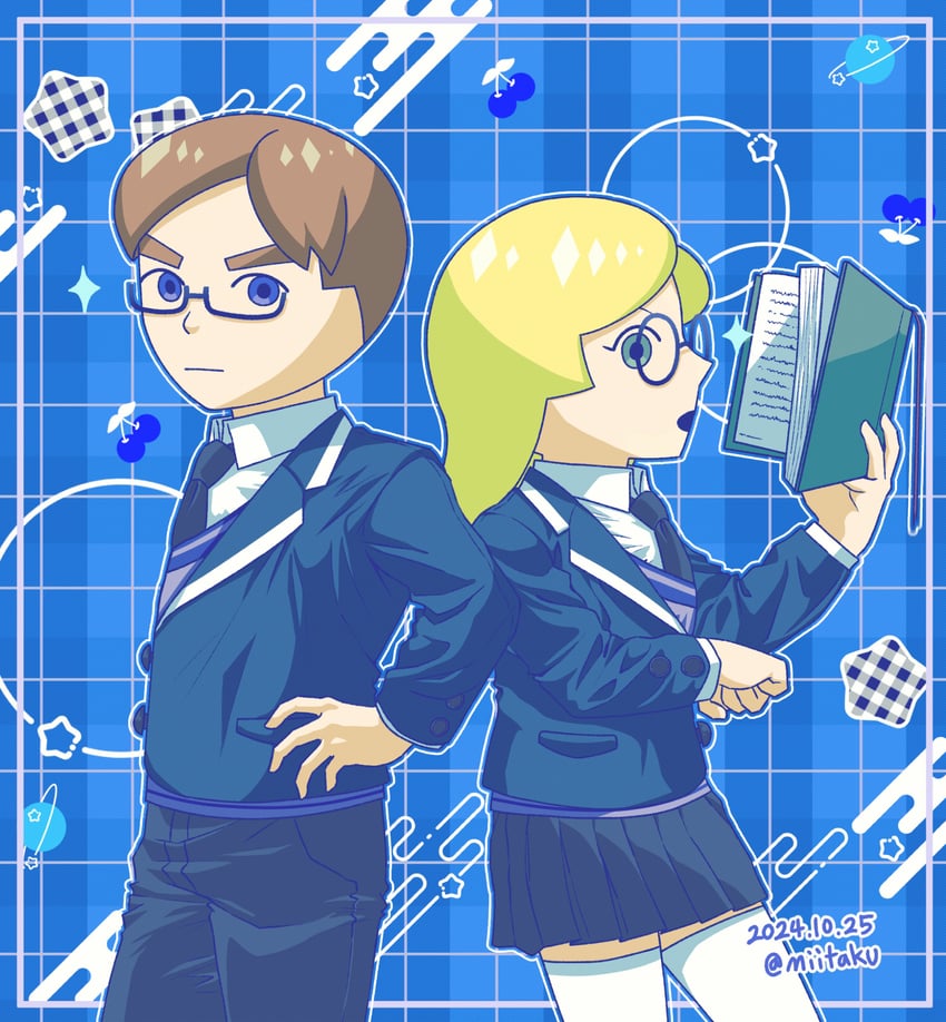 mii, guest e, and guest b (nintendo) drawn by miitaku