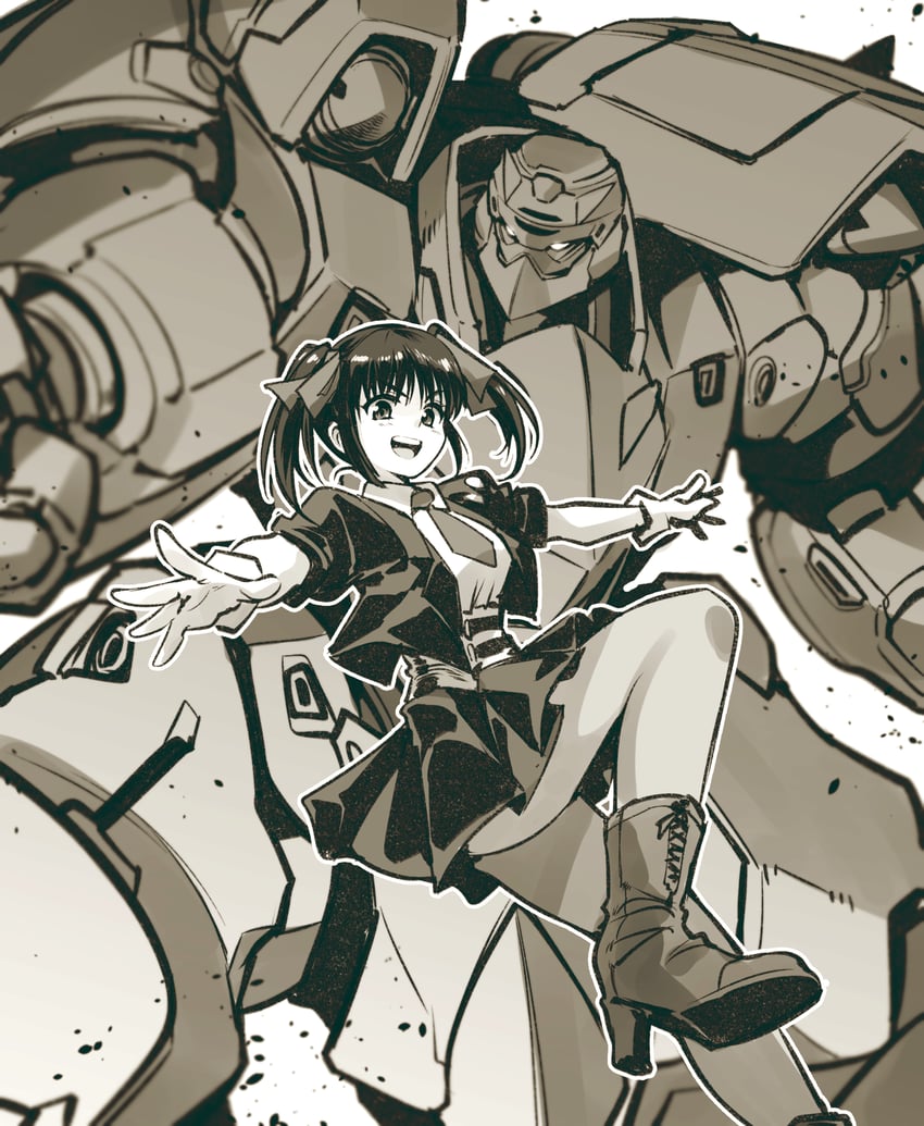 mio sasuga and zamzeed (super robot wars and 1 more) drawn by ishiyumi