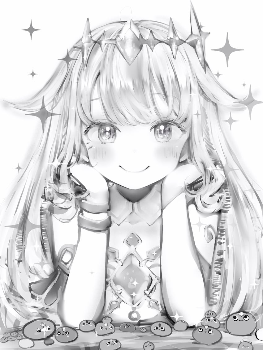 koseki bijou and pebble (hololive and 1 more) drawn by nanashi_(nlo)