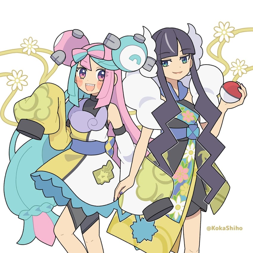 iono and elesa (pokemon and 1 more) drawn by kokashiho