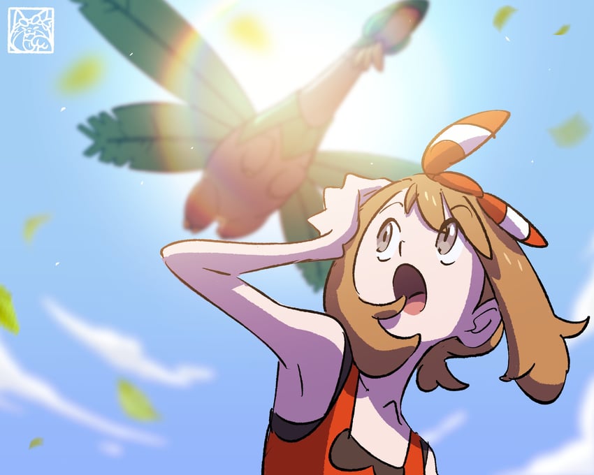 may and tropius (pokemon and 1 more) drawn by kyonart