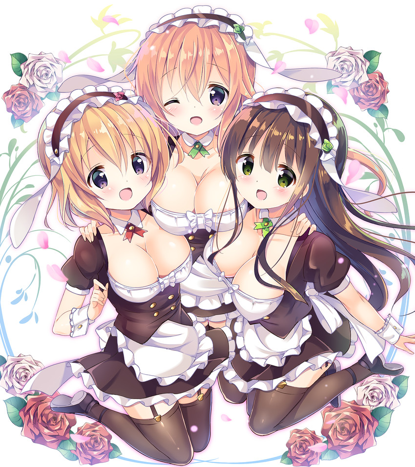 hoto cocoa, ujimatsu chiya, and hoto mocha (gochuumon wa usagi desu ka?) drawn by kurou_(quadruple_zero)