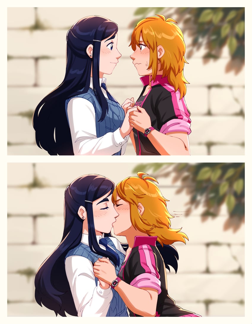 misumi nagisa and yukishiro honoka (precure and 1 more) drawn by frogbians