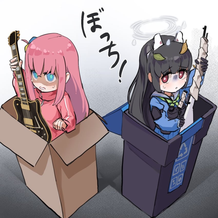 gotoh hitori and miyu (blue archive and 1 more) drawn by rocktide