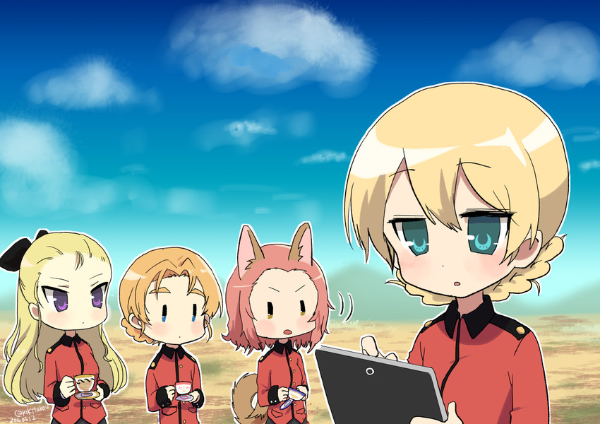darjeeling, orange pekoe, rosehip, and assam (girls und panzer and 1 more) drawn by yukiyanagi_raki