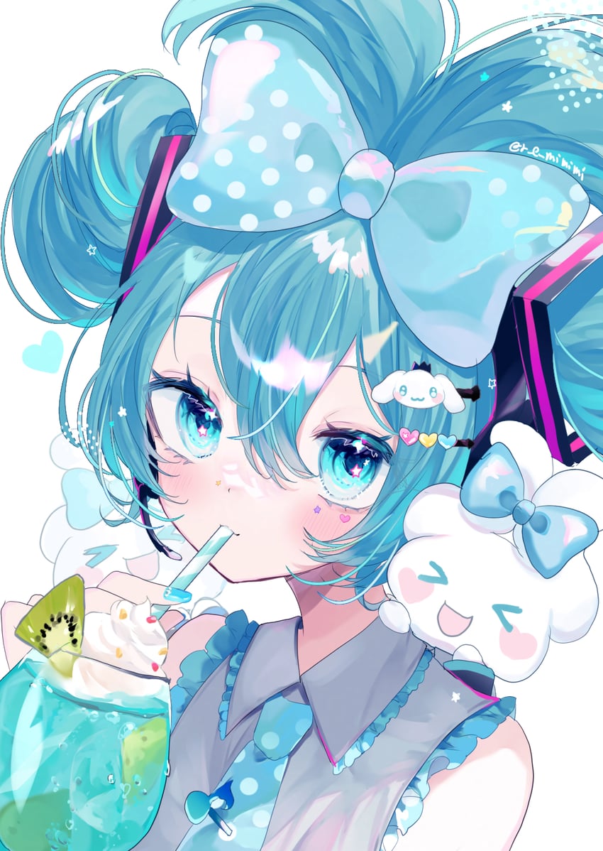 hatsune miku, cinnamoroll, and cinnamiku (vocaloid and 2 more) drawn by sakurato_remi