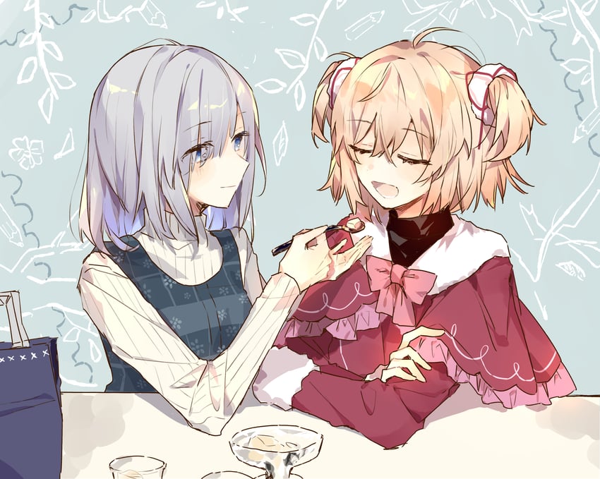 isuzu ren and ayano rika (mahou shoujo madoka magica and 1 more) drawn by omomochi_d
