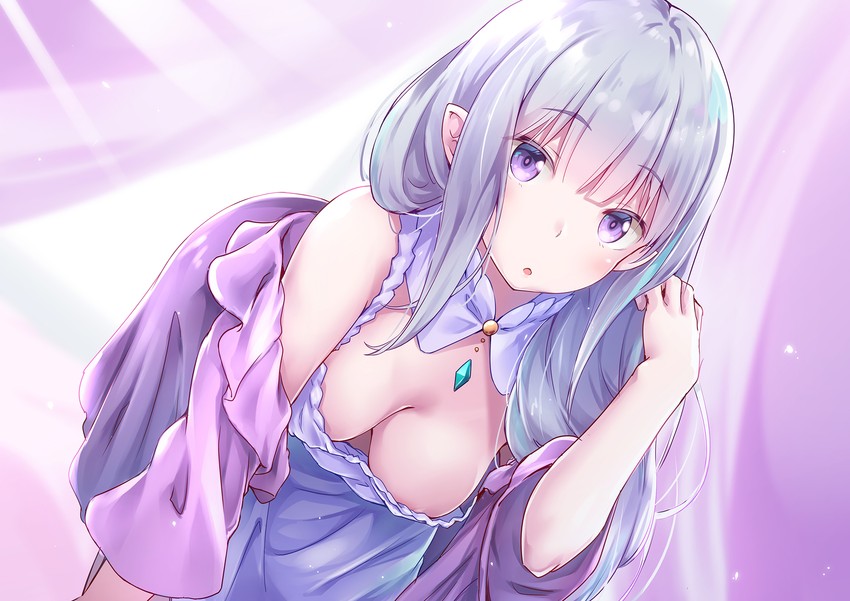 emilia (re:zero kara hajimeru isekai seikatsu) drawn by bit_(keikou_syrup)