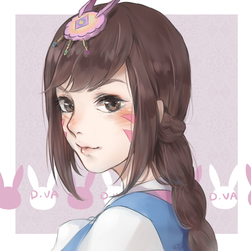 d.va and palanquin d.va (overwatch and 1 more) drawn by ruan_chen_yue