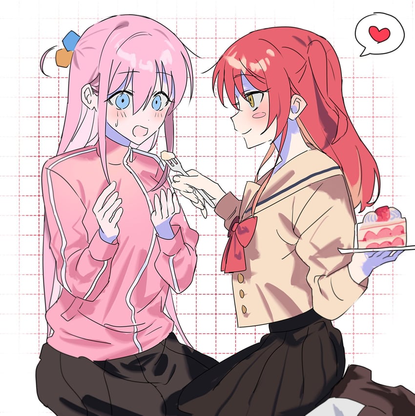 gotoh hitori and kita ikuyo (bocchi the rock!) drawn by bakemon_(pp_777_pp)