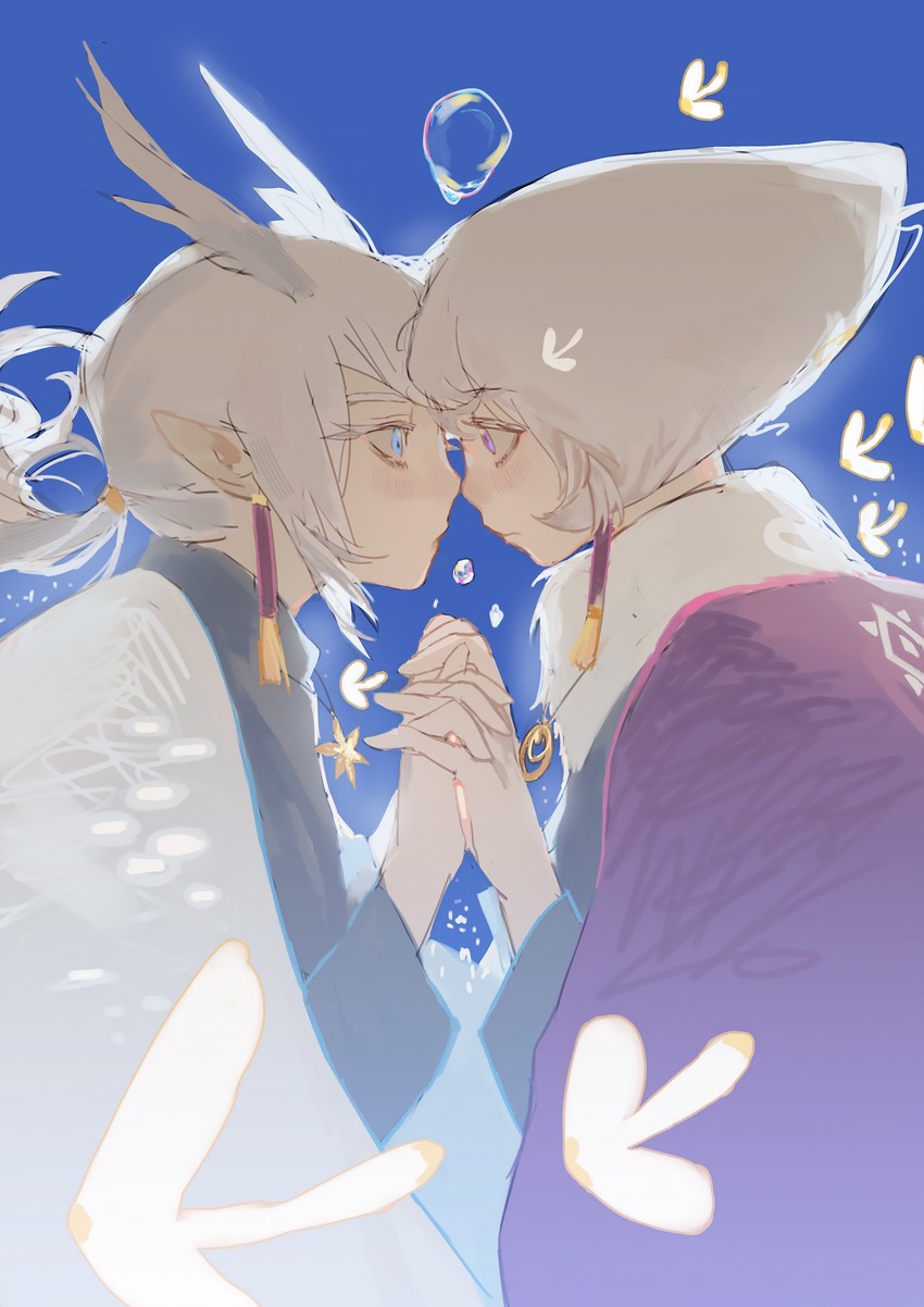 mimizuku, daleth, and manta (sky: children of the light) drawn by panni_xing