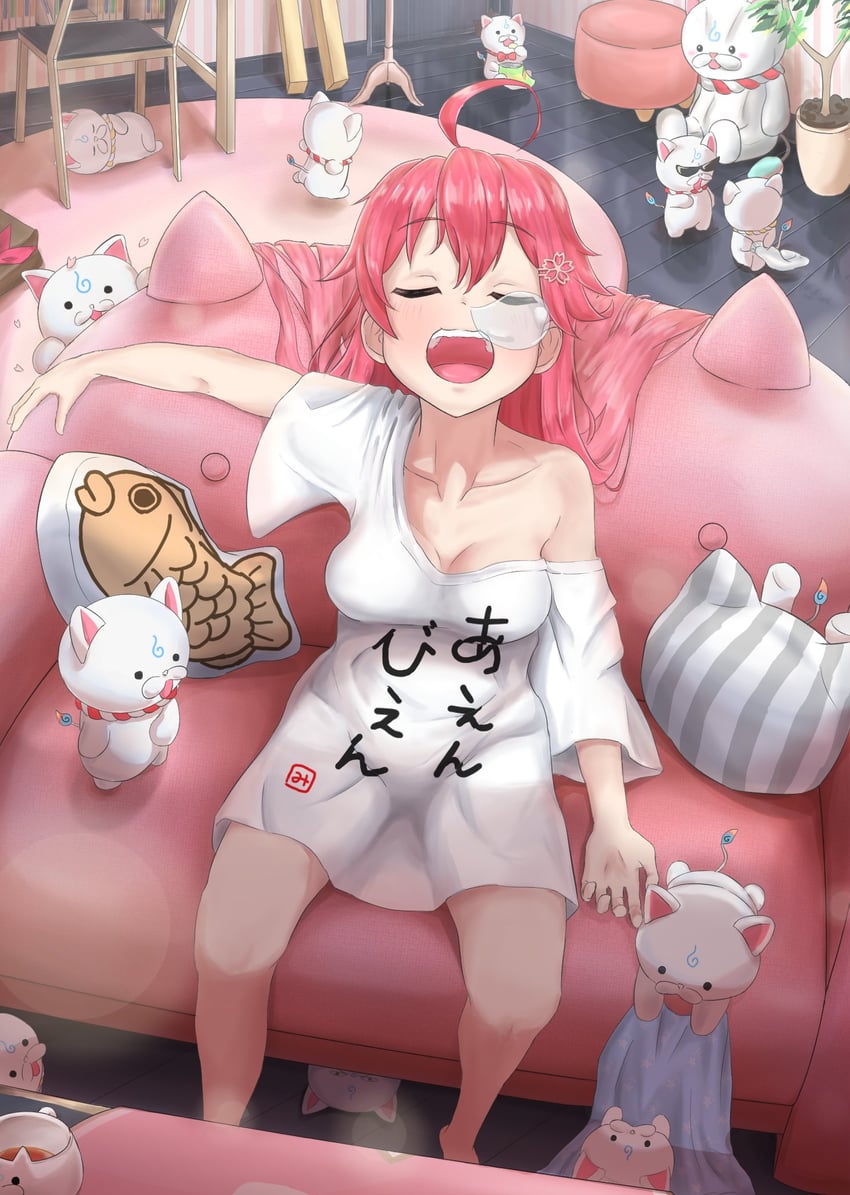 sakura miko and 35p (hololive) drawn by hokorimokkori