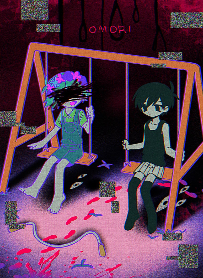 omori, basil, and something (omori) drawn by menma_(enaic31)