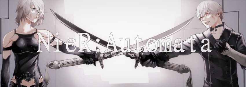 9s and a2 (nier and 1 more) drawn by yoshio_(55level)