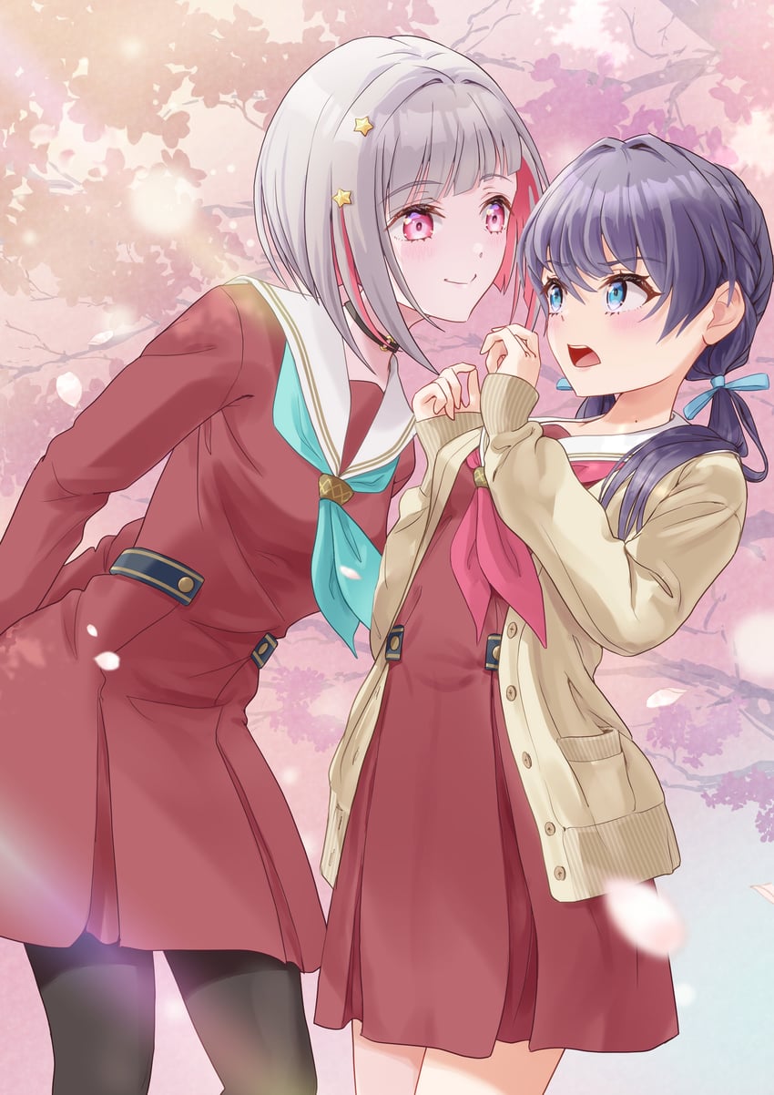 murano sayaka and yugiri tsuzuri (love live! and 1 more) drawn by kobassy